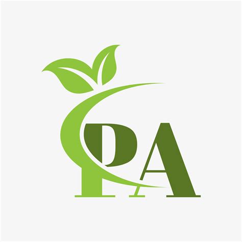 pa letter logo with swoosh leaves icon vector. 16836382 Vector Art at Vecteezy