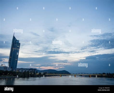 vienna and the danube river Stock Photo - Alamy