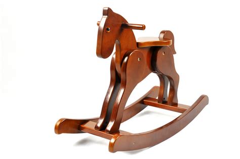 Labebe Child Rocking Horse, Wooden Rocking Horse Toy, Brown Rocking ...