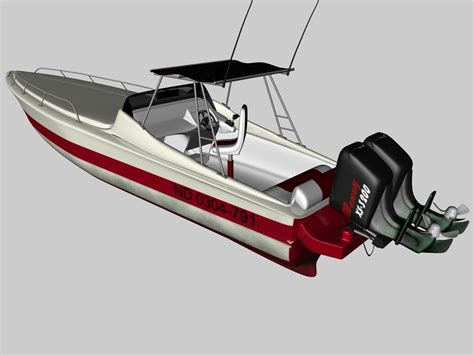 boat speedboat 3d model