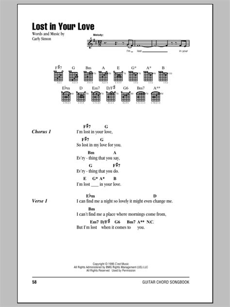 Lost In Your Love by Carly Simon - Guitar Chords/Lyrics - Guitar Instructor