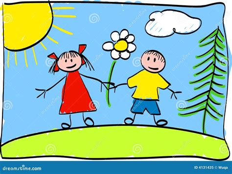 Children's Drawing Royalty Free Stock Photo - Image: 4131435