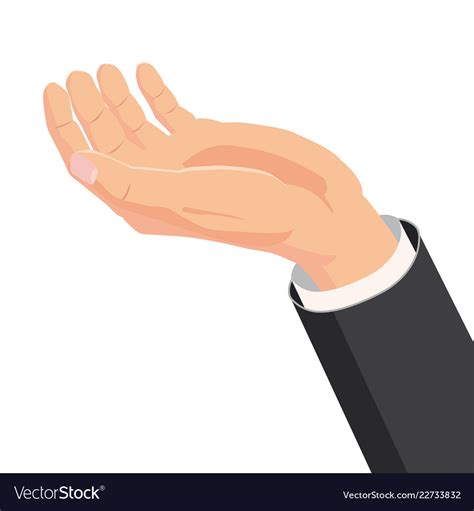 Empty hand template cartoon style the concept Vector Image