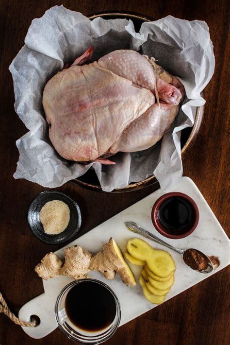 Oven Roasted Peking Chicken - A cross between a roasted chicken and Peking duck, this recipe is ...