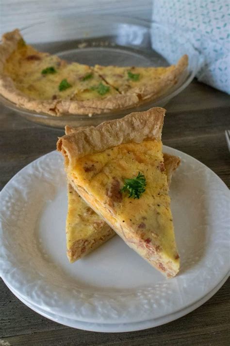 Bacon and Cheddar Quiche - CheekyKitchen