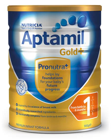 Aptamil Gold+ Step 1 Infant Formula 0-6 Months 900g - Formula WarehouseFormula Warehouse