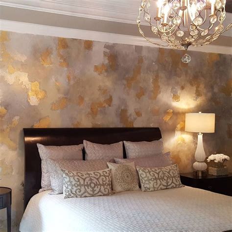 Beautiful Leaf and Metallic Wall Finish by Leslie Albritton of LA ...