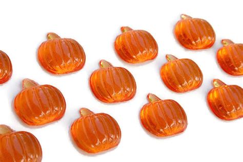 Halloween Pumpkin Candies Orange or Pumpkin Flavor Hard Candies 15 Candy Pack Cake Decorations ...