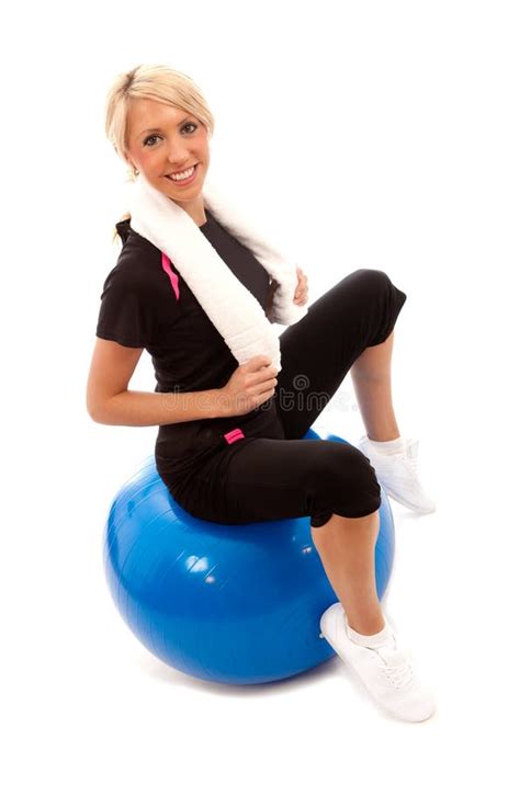 Gym Ball stock image. Image of recreation, white, adult - 18951127