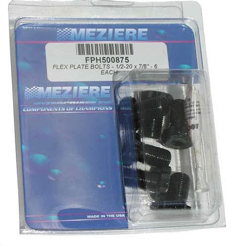 Flex Plate Bolts, 1/2" x .875 long. Set of 6 bolts | Meziere Enterprises