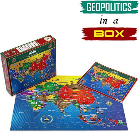 Buy Asia Map Puzzle – Map of Asia – Jigsaw Puzzle-Educational History – 100 Piece Puzzles –The ...