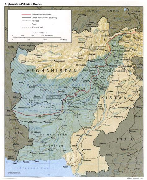 Map of Pakistan's Border with Afghanistan