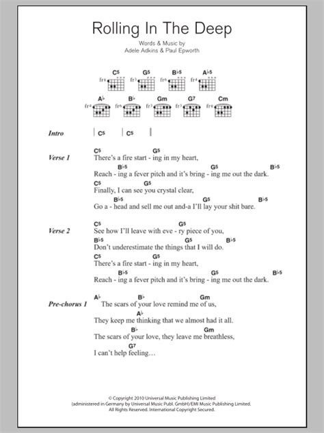 serie Mantenimiento fractura rolling in the deep acordes y letra ...