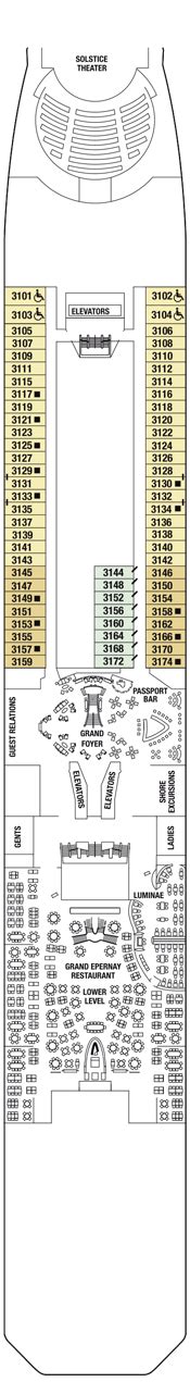 Celebrity Solstice Deck plan & cabin plan