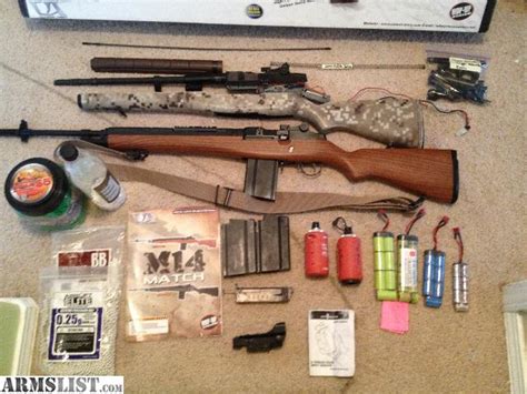 ARMSLIST - For Sale: Classic Army M14 w/ Parts + Accessories/Grenades