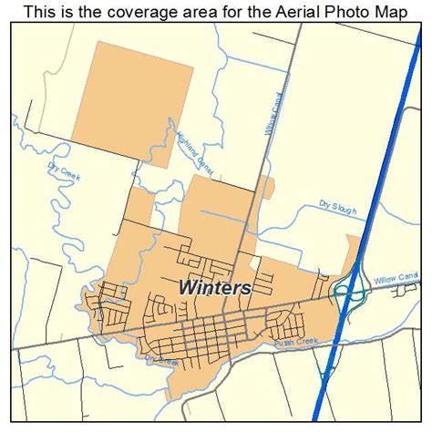 Aerial Photography Map of Winters, CA California