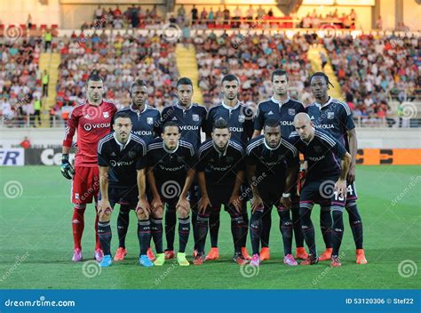 Olympique Lyonnais line up editorial photo. Image of ghezzal - 53120306