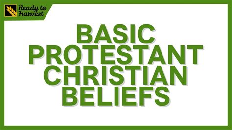 Basic Protestant Christian Beliefs - YouTube