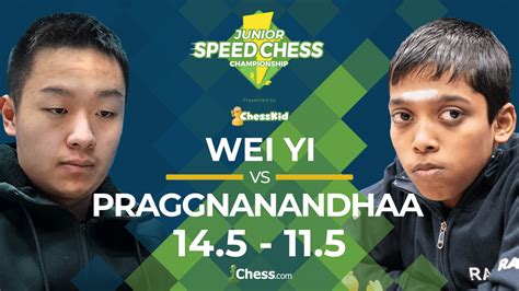 Junior Speed Chess: Wei Yi Beats Praggnanandhaa 14.5-11.5 - Chess.com