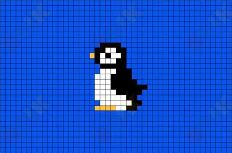 Mini Penguin | Pixel art, Card design, Pixel art design