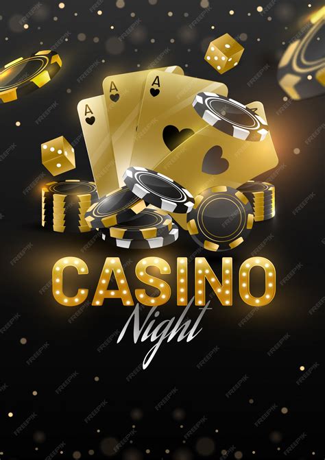 Premium Vector | Casino Night banner template or flyer design with ...