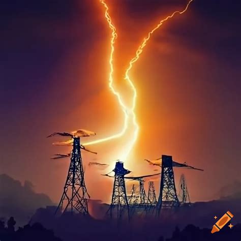 Conceptual image representing electricity world on Craiyon