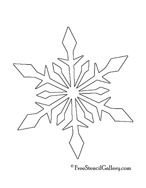 Snowflake Stencil 02 | Snowflake stencil, Snowflake coloring pages, Free stencils printables