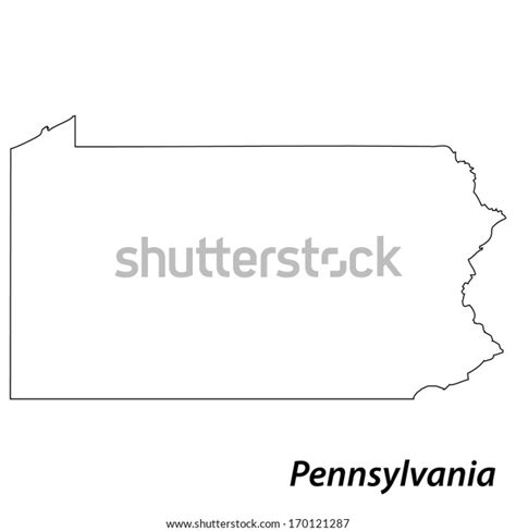 High Detailed Vector Map Contour Pennsylvania Stock Vector (Royalty ...