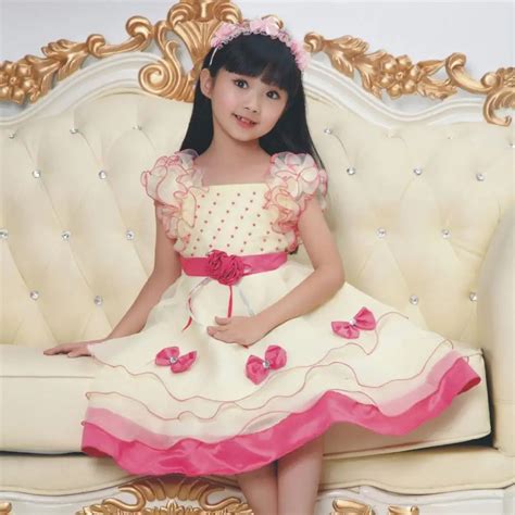 4 5 years Girls Dress Pink Multi Layer Wedding Pageant Kids Clothes ...