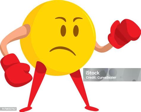 Emoji With Boxing Gloves Ready To Fight Stock Illustration - Download Image Now - Anger ...