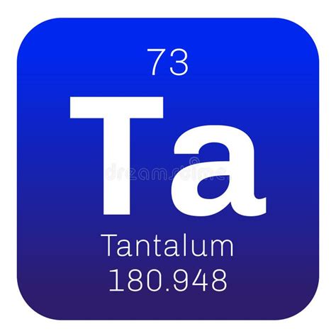 Chemical Element Tantalum From The Periodic Table Stock Illustration ...