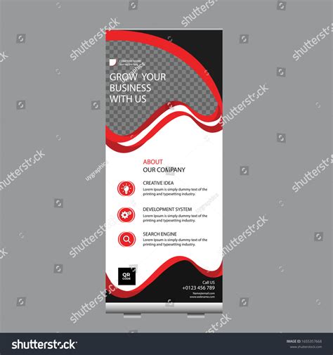 Vertical Banner Stand Template Design Can Stock Vector (Royalty Free ...