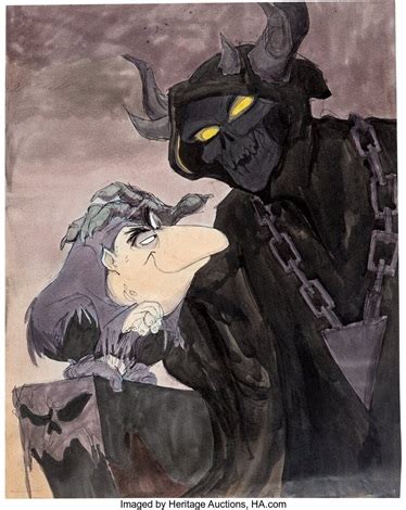 The Black Cauldron Creeper and the Horned King Concept Art Walt Disney, 1985 by Walt Disney ...