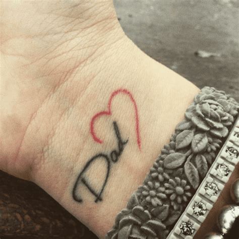 heart wrist dad tattoo | Tattoos for daughters, Incredible tattoos, Tattoos