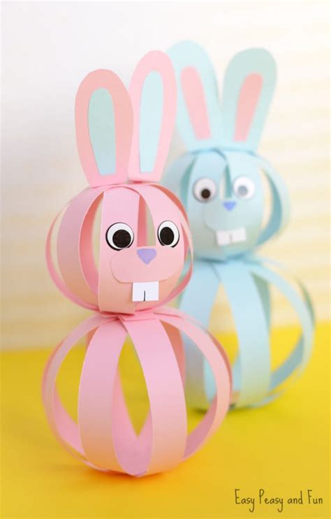 Easy Paper Bunny Craft - Easter Idea for Kids - Easy Peasy and Fun