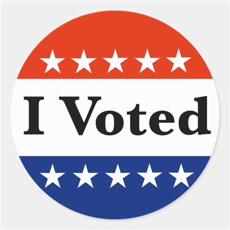 I Voted 2022 Elections Classic Round Sticker | Zazzle