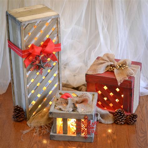 Down to Earth Style: Make Wooden Christmas Gift Box Decor