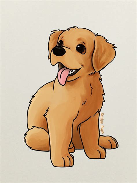 How To Draw A Golden Retriever