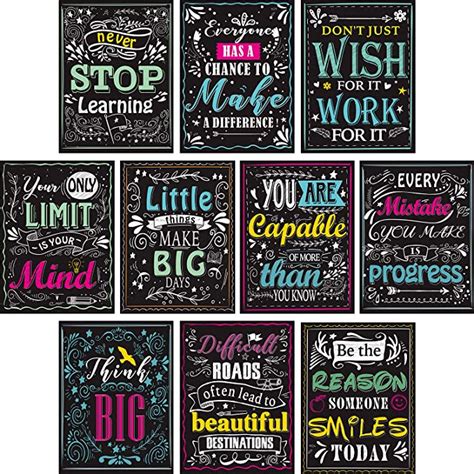 Amazon.com : Motivational Posters for Classroom, Inspirational Quotes ...