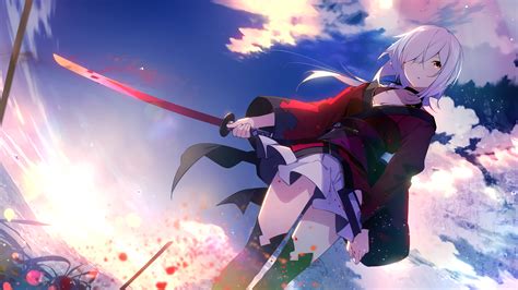 White Hair Grey Eyes Anime Boy With Sword - Image result for Anime boy ...