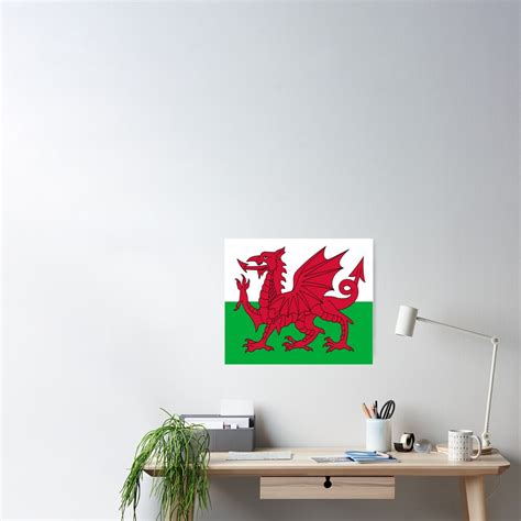 "Welsh Flag - Wales Red Dragon" Poster for Sale by stickersandtees ...