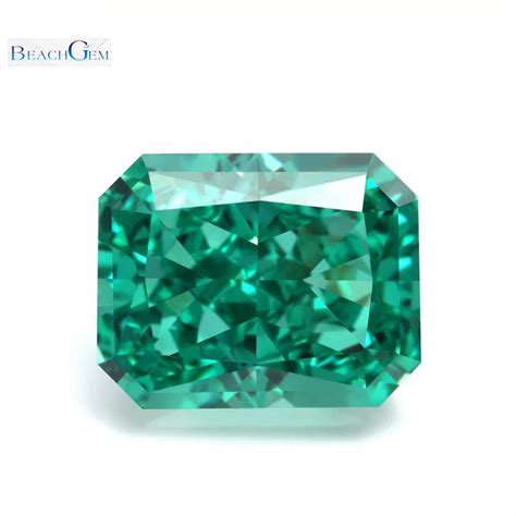 Fancy Greenish Paraiba Crushed Ice Cut Cubic Zirconia Diamond Quality Octagon Shape Gemstone for ...