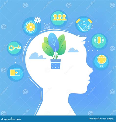 Children Brain Development. Soft Skills and Growth Mindset Concept Vector Illustration Stock ...