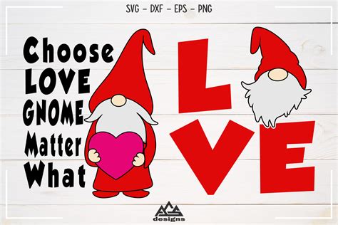 Love GNOME Valentine Svg Design By AgsDesign | TheHungryJPEG