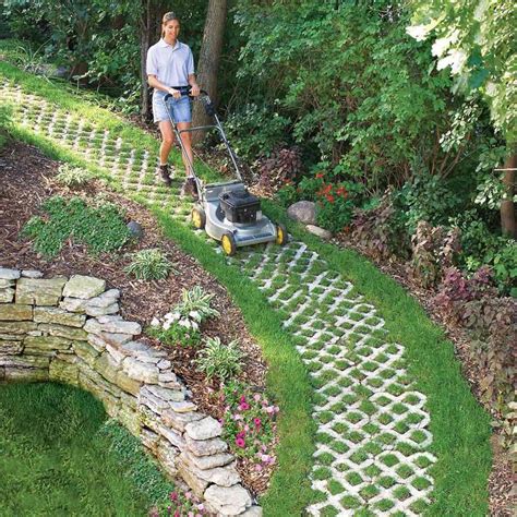 A Paver Path that Grows in 2020 | Paver path, Sloped backyard, Backyard landscaping