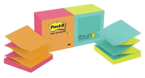 Post-it Pop-up Refill Notes, 3" x 3", Assorted Colors, 12 Pads ...