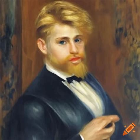 Oil painting of a blond rich man