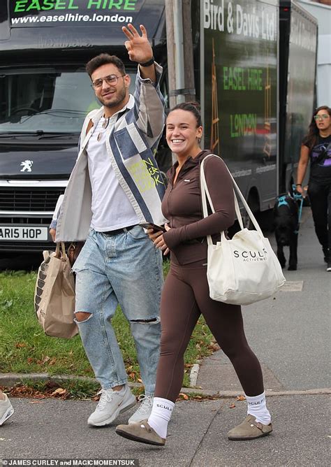 Ellie Leach cuts a casual figure in a brown tracksuit as she leaves ...