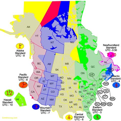 Printable Us Map With State Names And Time Zones - Printable US Maps