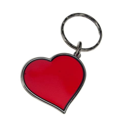 Stained Glass Heart Shape Key Ring